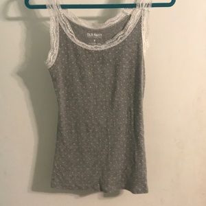 Lacey Grey and White Tanktop